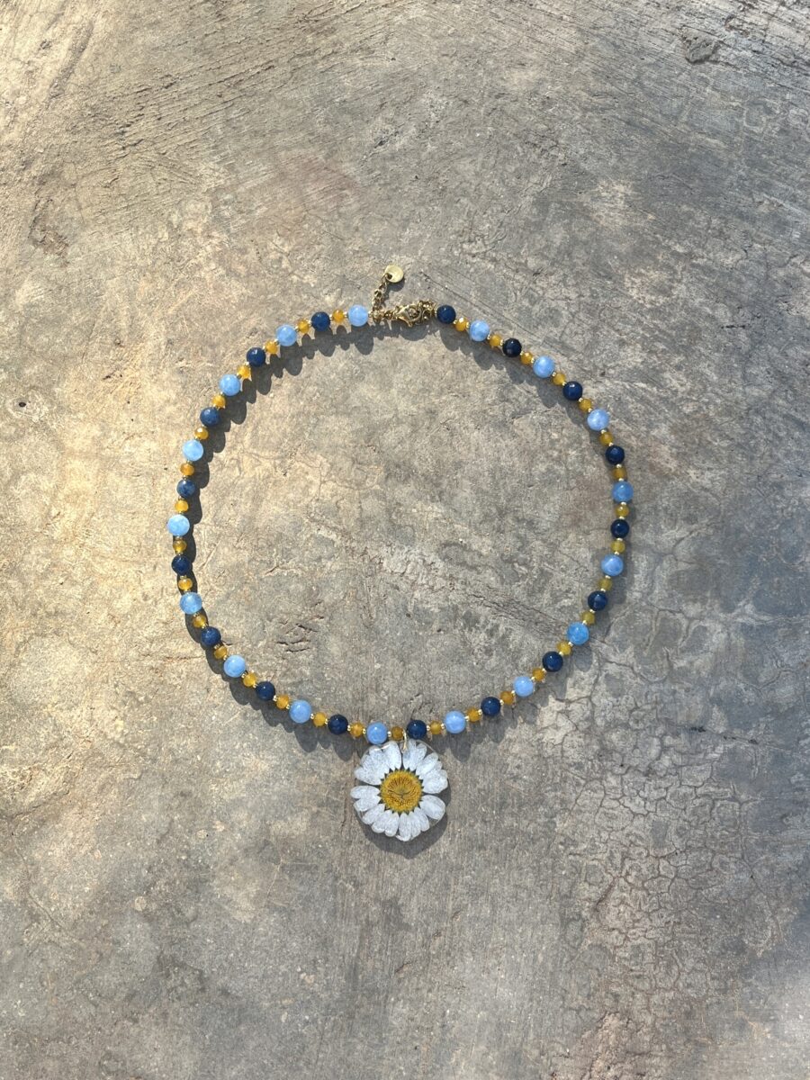 Collar Margarita · Ágata Azul