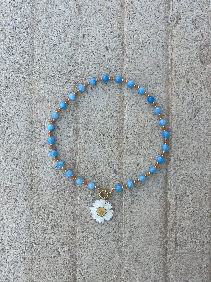 Collar Margarita Ágata Azul